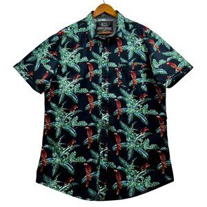 Broken Threads Men's Vacation‎ Button-Up Tropical Parrot Shirt Size XL
